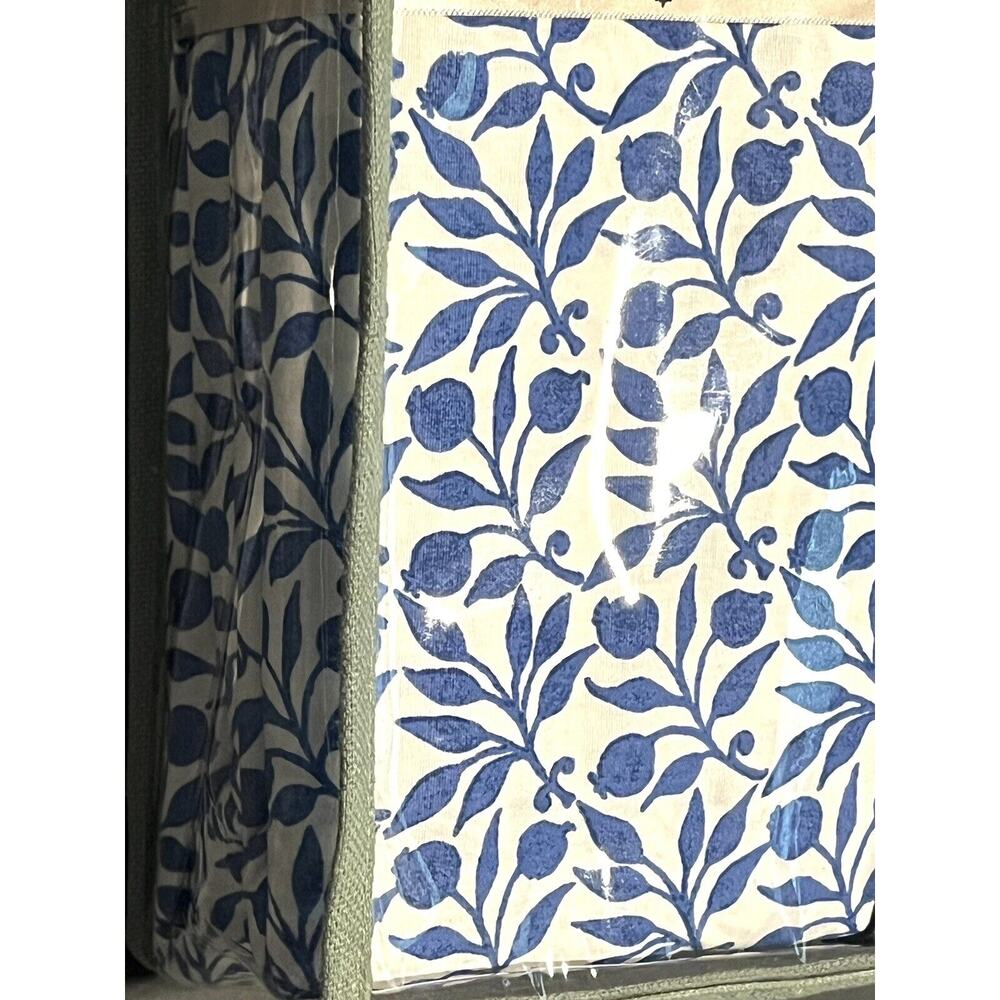 William MORRIS & CO. KING Duvet Cover Set Blue White Reversible COTTON - Picture 6 of 16